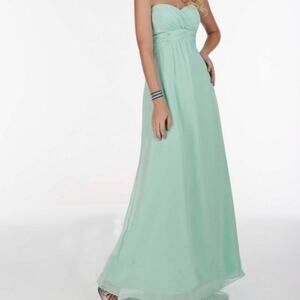 Christina Wu Sleeveless Full Length Chiffon Dress